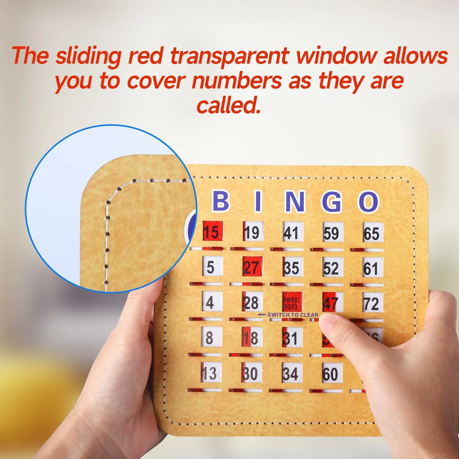 Sliding Windows (25-Pack) GSE Games & Sports Expert 5Ply Stitched Shutter Bingo Cards, Finger-Tip Shutter spray subculture perennial cosmopolitan mound suite Slide Bingo Cards, Easy-Read Large Print Bingo Cardboard with 