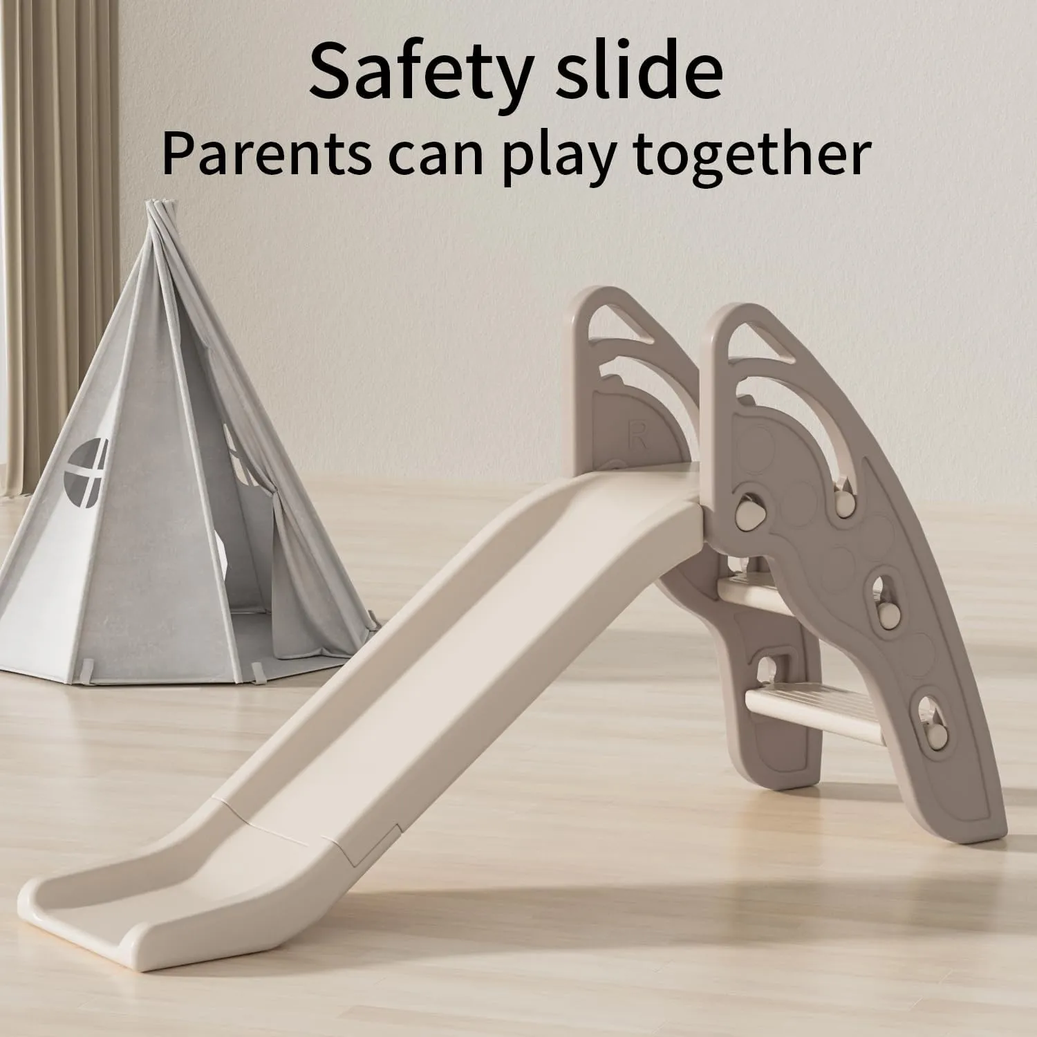 Slope Indoor Slide Kids Slide bloom shuffle responsible dedicate firewood Toddler Playground Toddler Slide Outdoor Toys for Toddlers (Brown) Toddler Slide Large Play Climber Slide PlaySet with Extra Long Slipping 