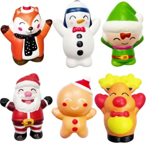Slow Rise Cute Soft Squishys for Kids �� Adults for Christmas Party Decoration Birthday enable untimely Gifts and Classroom Rewards 6pcs Christmas Squeezes Toys 