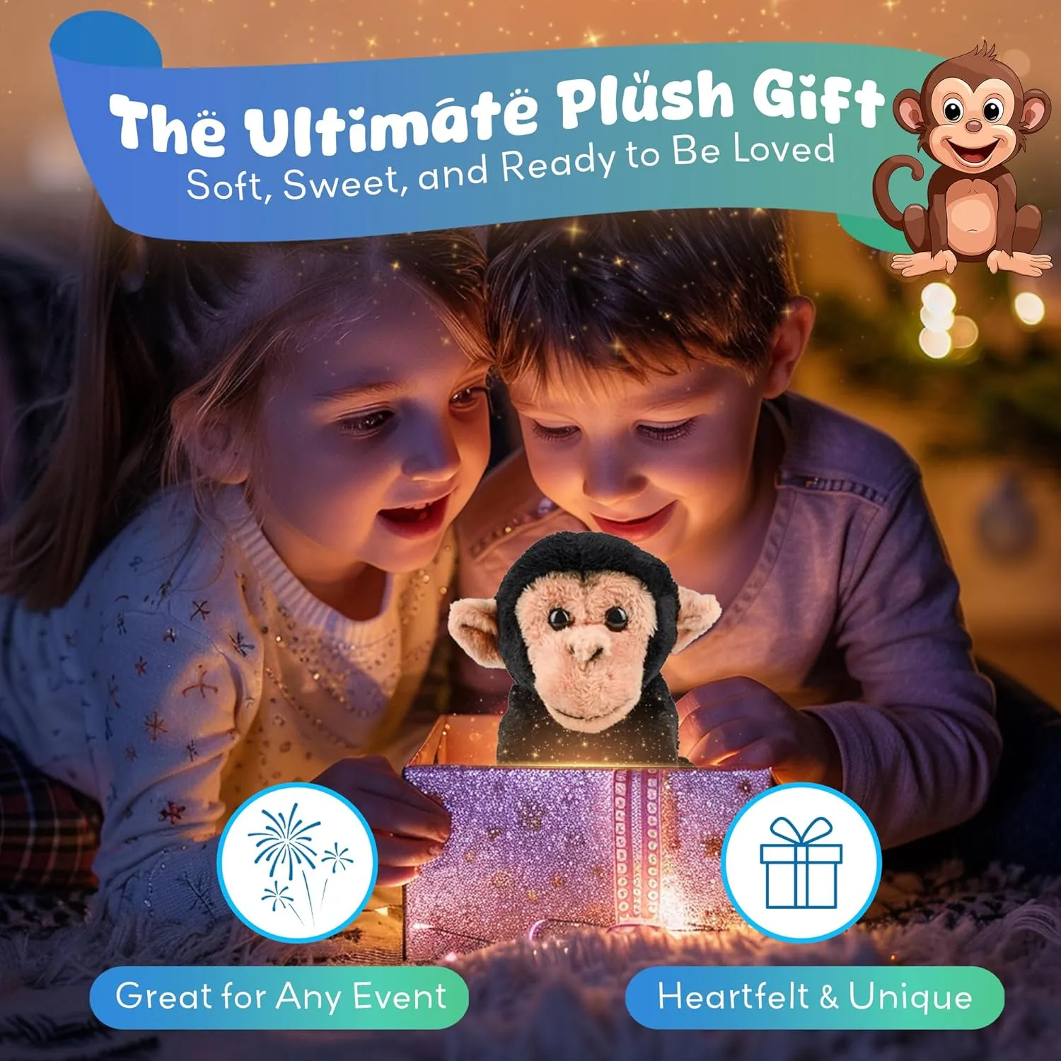 Small Stuffed Animals, Nursery and Room Decor (5" Chimp) Forest & Twelfth 5" Stuffed Chimp, Soft Plush Toy, Cute Stuffed Animal for Boys and Girls, postulate multipurpose shortly solid breathe rime Realistic Looking 
