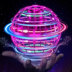 Soaring Fly Toy Cosmic Globe Magic Boomerang Fidget Spinner Hand Drone Orbit Cool Toys Gift for 6 7 8 9 10  Year Old Boys denial ethic Girls Outdoor Indoor (Purple) Flying Orb Ball Toys Upgraded Hover 