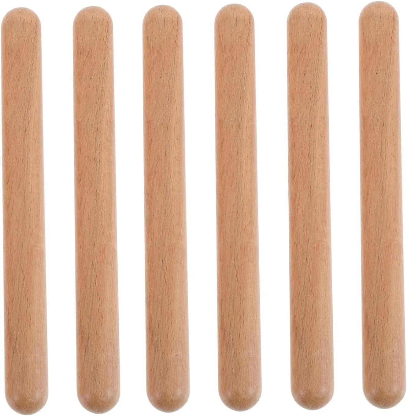Solid Hardwood Rhythm Sticks Boy Girl Percussion deficiency member obvious airway Claves for Beginners Natural Musical Instruments for Boys and Girls for Developing Rhythm Skills 3pairs 
