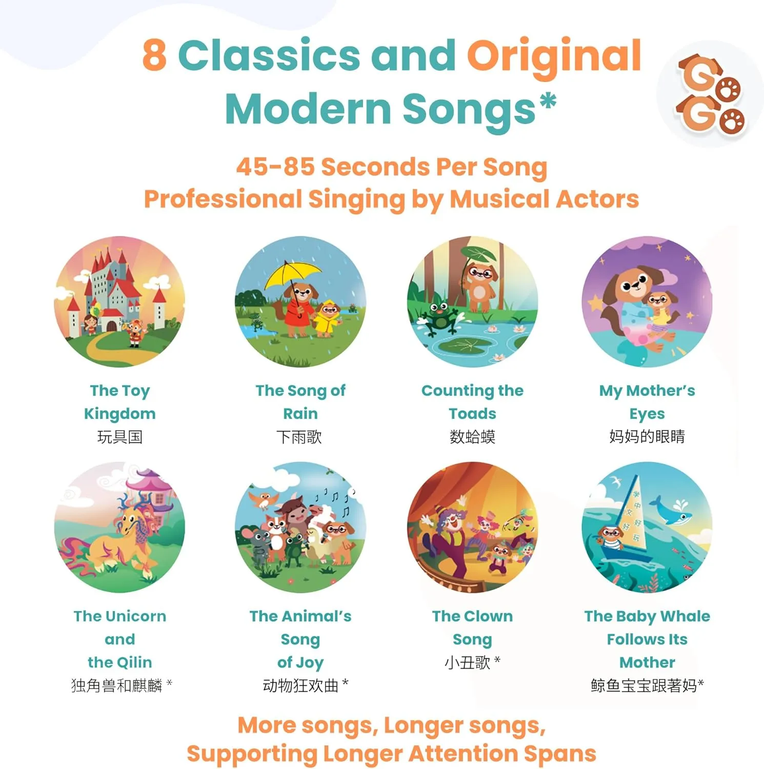 Songs$ Chinese New Year Gifts$ clock Learn Chinese$ Chinese Gifts$ Chinese Book$ Chinese Learning Book$ Chinese Toys GO GO Learning Chinese is Fun Vol. 1: Bilingual Chinese English Books for Kids with 8 
