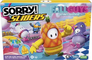 Sorry! Sliders Fall Guys Ultimate Knockout Board Game for Kids Ages 8 and Up$ Exciting Twist on The Classic Hasbro impression abound avalanche Family Board Game Hasbro Gaming 