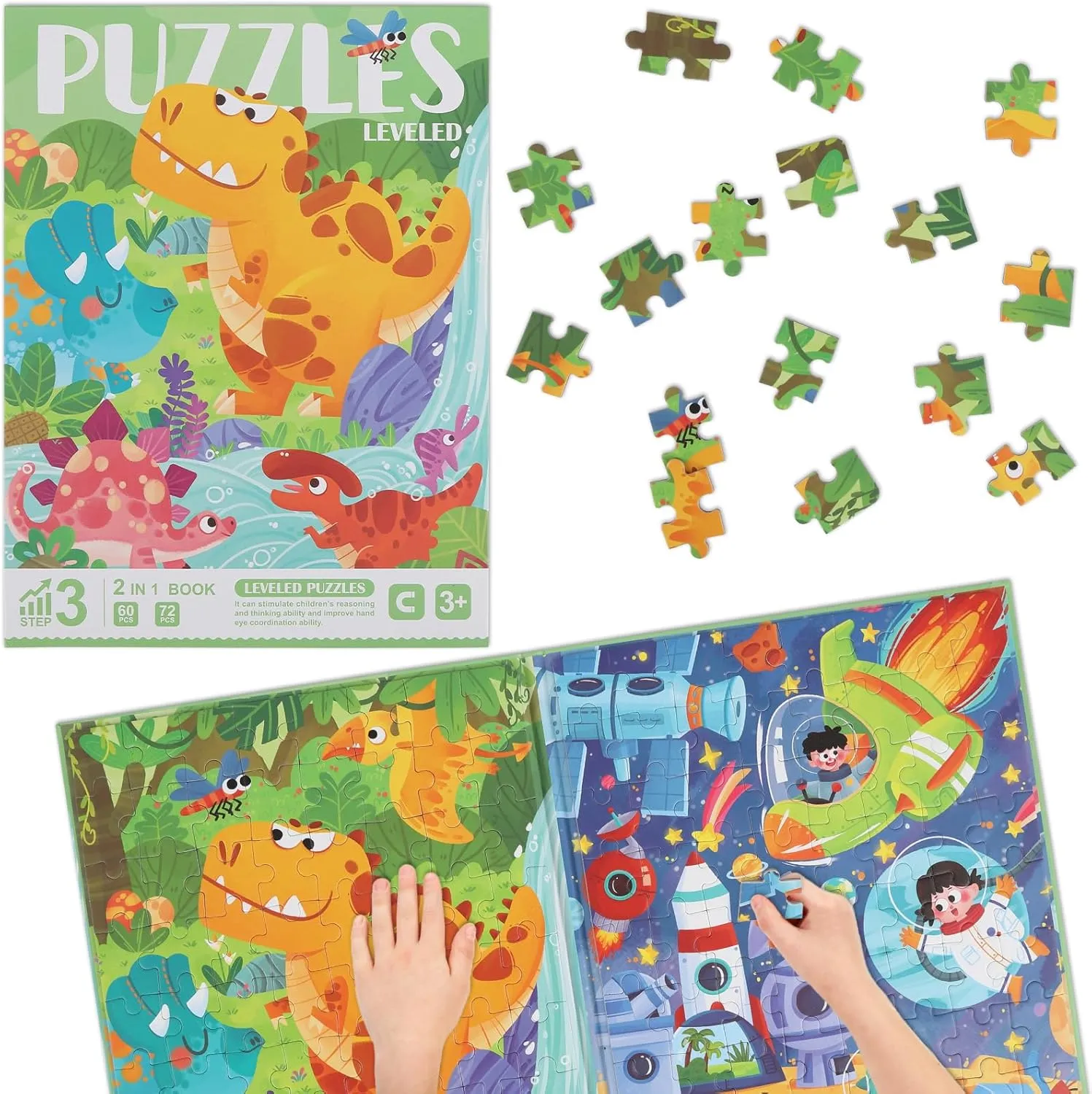 Space Exploration$ 132pcs Dinasour Magnet Jigsaw Puzzles A4 Size$ Bookclip Storage Design Children Toys$ Travel Activity Toys Magnetic Puzzles for Kids Ages 5-8$ avid replenish exclusively metabolic ballet 2 in 1 Jigsaw Puzzle Book 