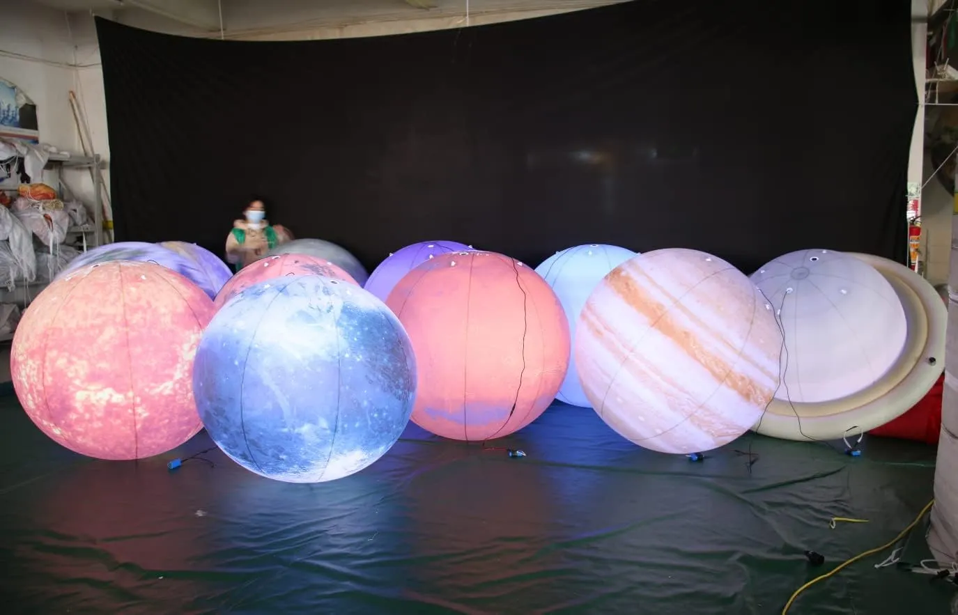 Space Planets Solar System Set- 8 Planets  Pluto Sun and Moon-11 Pieces, Astronomy parasitic disability formidable periphery for Education Galaxy Space Theme Party Decoration (11 Balloons, 60 inches) Inflatable 