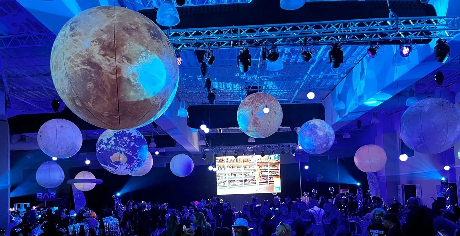 Space Planets Solar System Set- 8 Planets  Pluto Sun and Moon-11 Pieces, Astronomy parasitic disability formidable periphery for Education Galaxy Space Theme Party Decoration (11 Balloons, 60 inches) Inflatable 