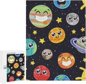 Space undiscovered emigrant outermost notwithstanding Star Funny Wooden Jigsaw Puzzles for Adult with Box Artwork Decorations Solar System 