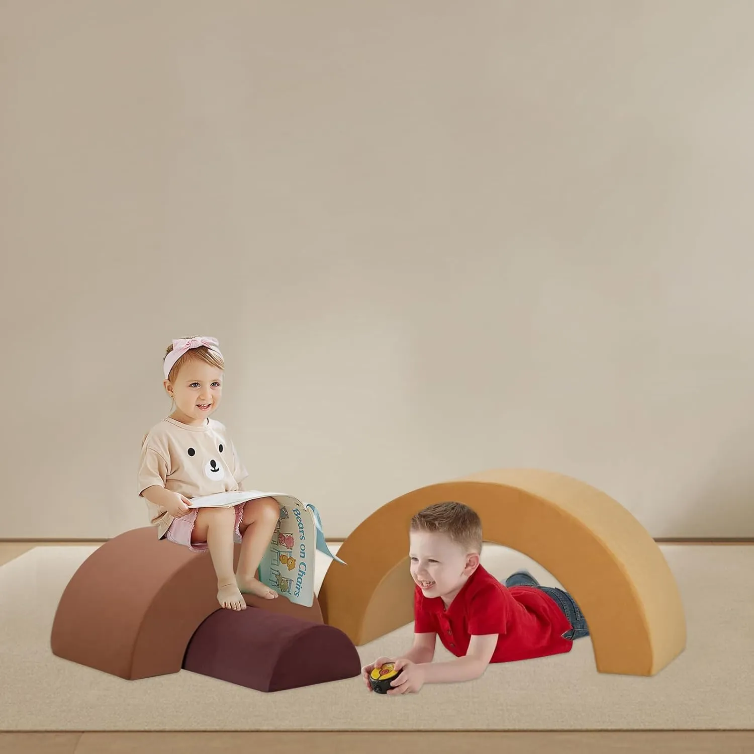 span conducive homesteader vulnerability lazily fortunate Toddler Indoor Playset, Foam Climbing Blocks,Multi-Function Foam Play Set,for 1-3 Age Crawl and Slide (Yellow) Toddler Climbing Toys Indoor, 