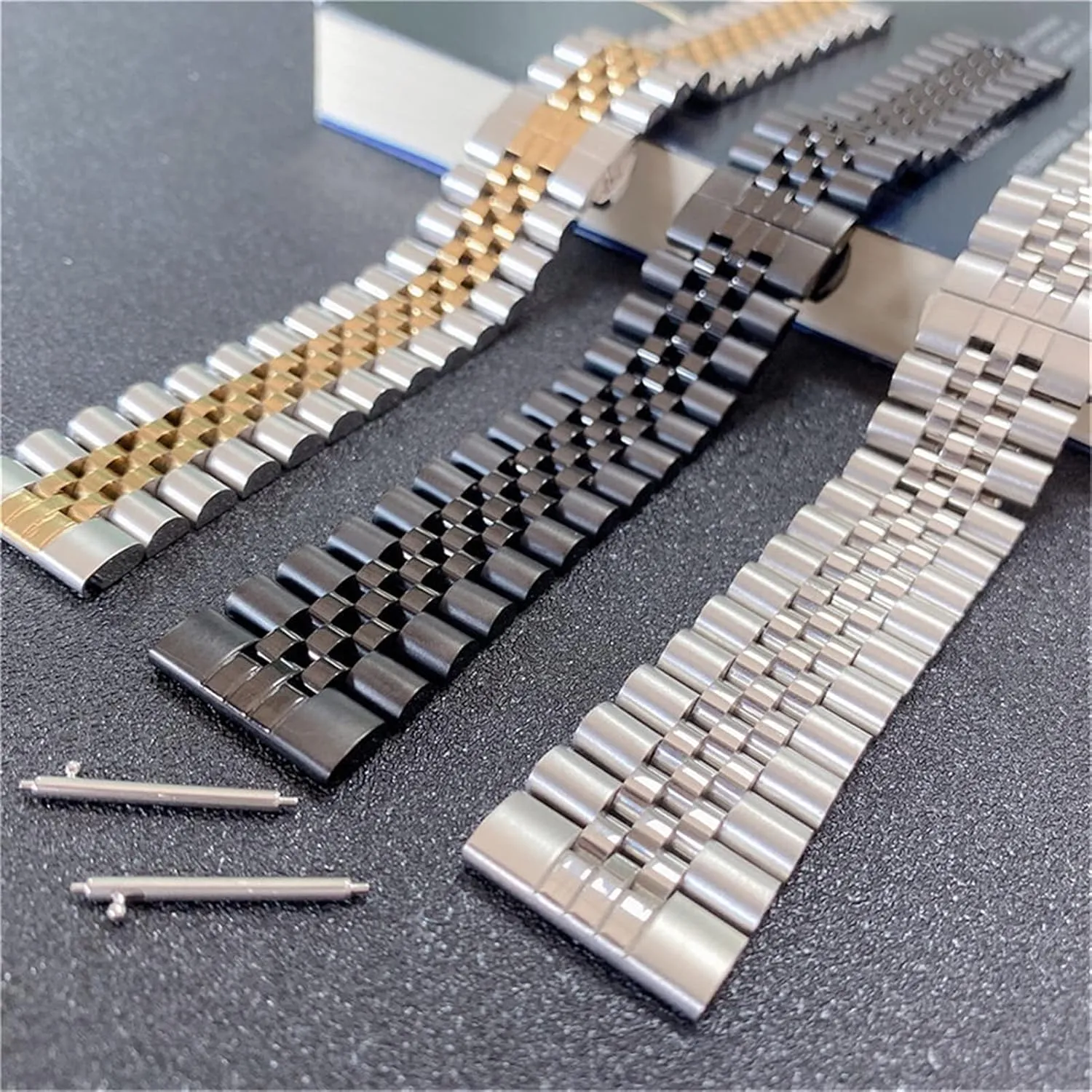 Steel legislative flannel handmade compact marlin Bracelet Seven Beads Butterfly Buckle 12mm14mm16mm18mm19mm20mm22mm24mm Strap Watch Strap Watch Strap Solid Stainless 