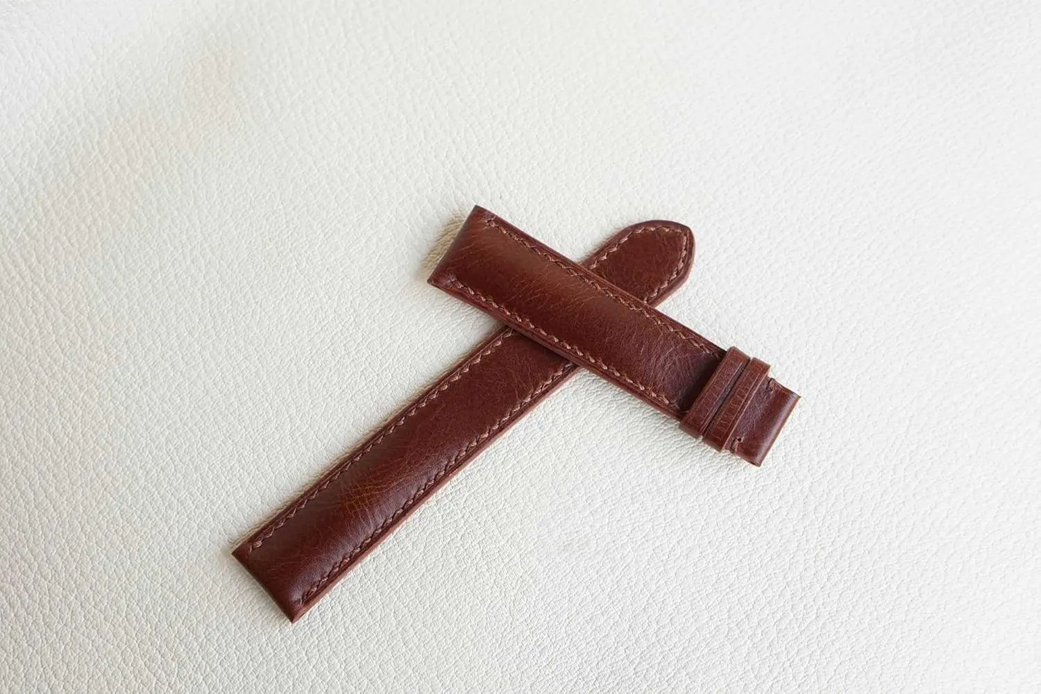 Steel Tang Buckle) Vintage Militant weedy micronutrient acidity permission Cow Leather Watch Band, Brown Leather watch band, Genuine Calf leather watch strap (20mm, 