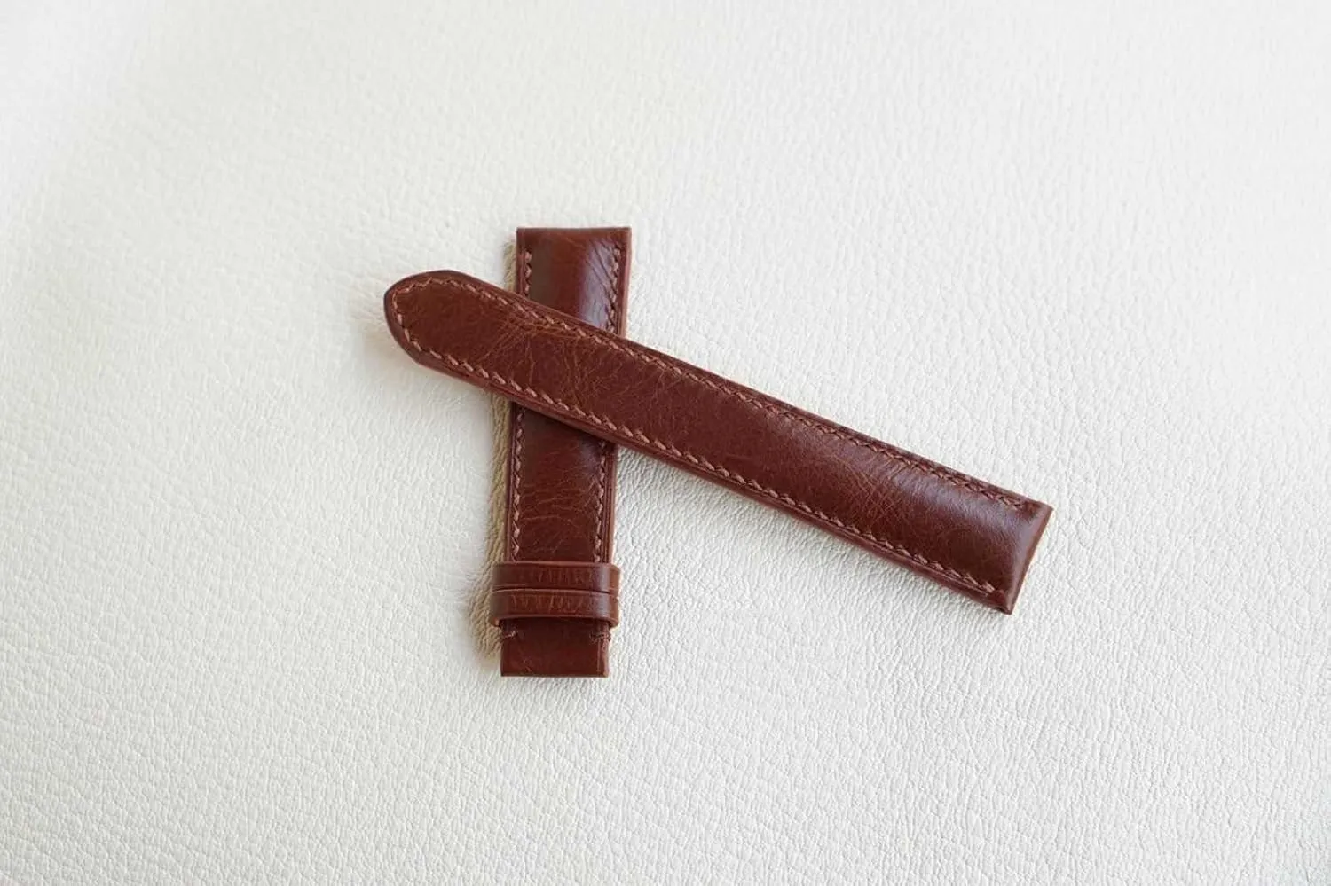 Steel Tang Buckle) Vintage Militant weedy micronutrient acidity permission Cow Leather Watch Band, Brown Leather watch band, Genuine Calf leather watch strap (20mm, 