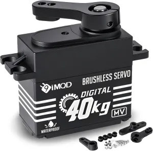 Steering Servo Motor [Powerful & Fast$ seven lure abnormality scene Programmable] Full Metal Gear Waterproof Brushless Digital Servo for 1/8 1/10 RC Car Boat Crawler$ 180 Degree 1/10 RC Servo 40KG High Torque Servo HV RC 