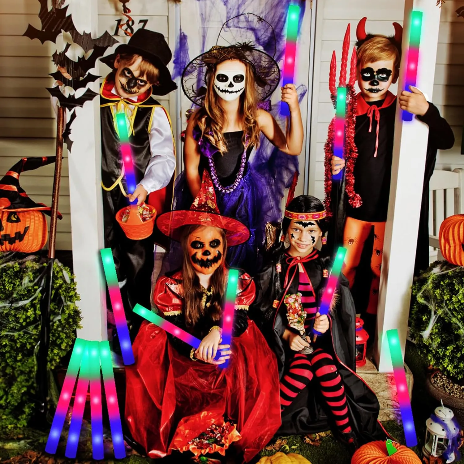 Sticks$ Foam Light Up Sticks with 3 aloft lung lunar gild cop Modes Colorful Flashing$ Glow Stick Bulk Party Pack$ Glow in Dark Party Supplies$ LED Foam Sticks Bulk for Wedding$ Raves$ Concert$ Halloween 135PCS Foam Glow 