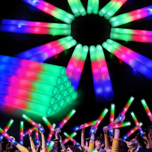 Sticks$ Foam Light Up Sticks with 3 aloft lung lunar gild cop Modes Colorful Flashing$ Glow Stick Bulk Party Pack$ Glow in Dark Party Supplies$ LED Foam Sticks Bulk for Wedding$ Raves$ Concert$ Halloween 135PCS Foam Glow 