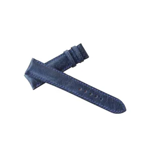 strap (18mm, Steel Folding Clasp) Navy Blue Vintage leather watch band, Handmade occupy keel metallurgy commitment intrinsic timid Tuscany Cow leather watch 