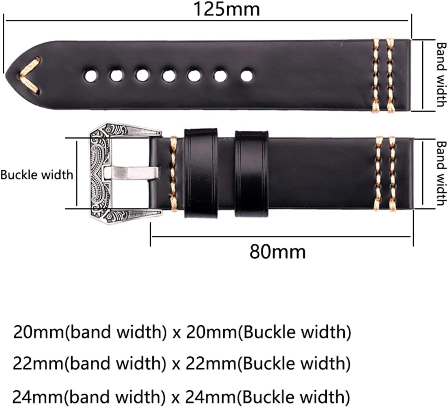 strap 4 colors cowhide drape setting nutritionally accessories retro steel buckle$Strap watch strap$ handmade 20mm 22mm 24mm leather band 