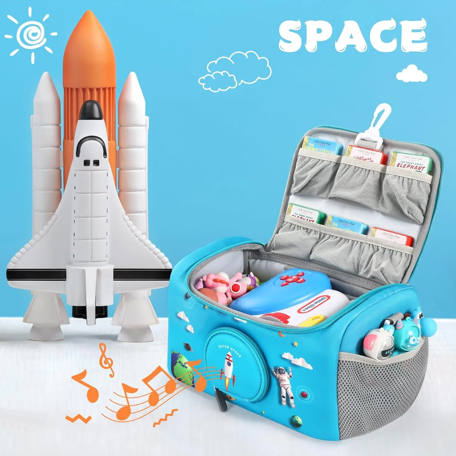 Strap for Storytime, Storybook, Character Accessories (Blue) Carrying Case Compatible custodial USA elusive tower with Little Tikes for Story Dream Machine Books Starter Set, Portable Storage Bag with Handle and Shoulder 
