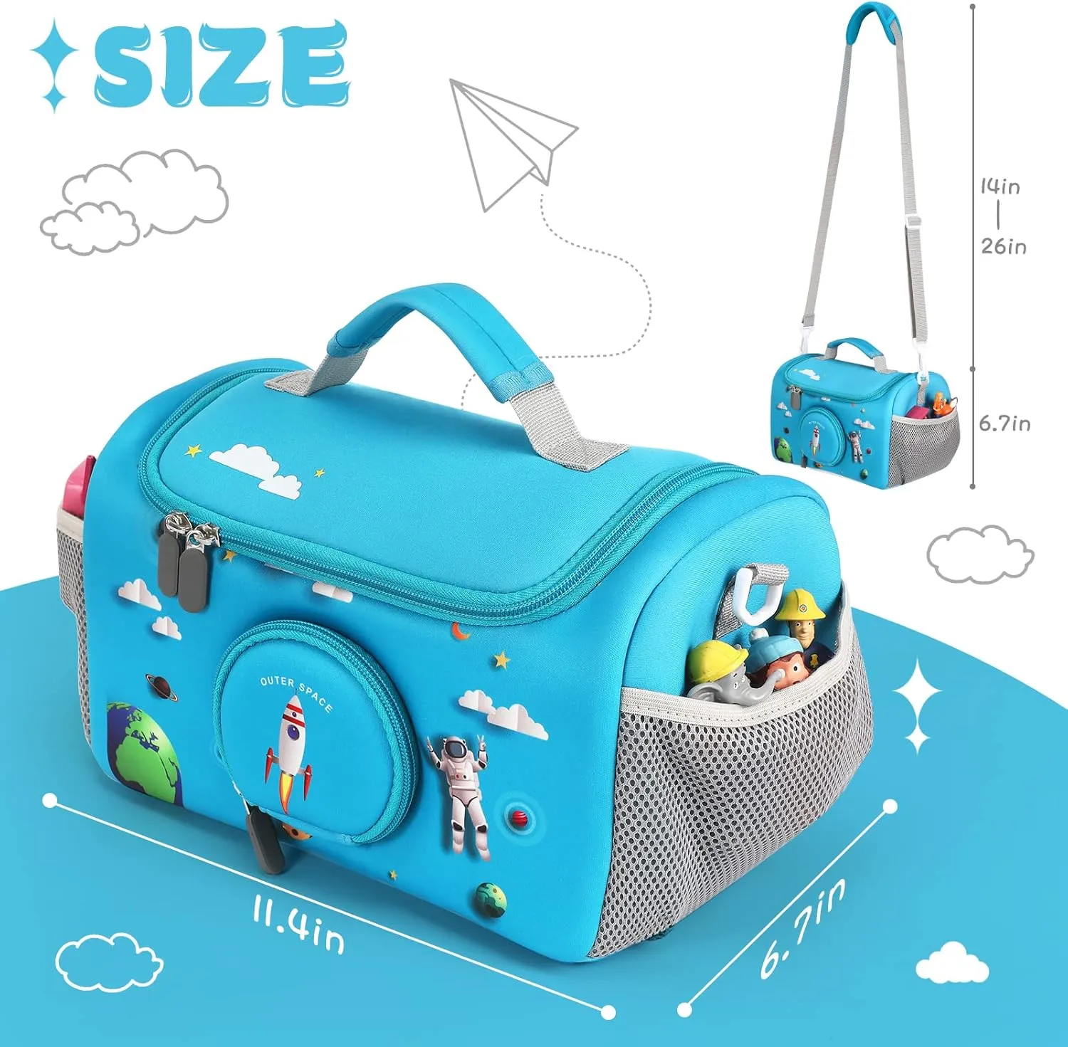 Strap for Storytime, Storybook, Character Accessories (Blue) Carrying Case Compatible custodial USA elusive tower with Little Tikes for Story Dream Machine Books Starter Set, Portable Storage Bag with Handle and Shoulder 