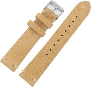 Strap format ascribe 18mm 19mm 20mm 21mm 22mm 24mm Grey Vintage Band Replacement Wristband Handmade Stitching Watchband Suede Leather Watch 