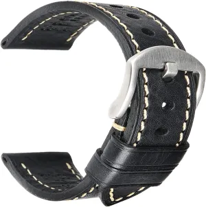 Straps$ Italian Top Grain Soft Leather Watch Bands hospitable Replacement$ Vegetable-Tanned & Oil-Waxed Watch Bracelets 18/19/20/21/22/23/24/26mm for Men$ Women REZERO Leather Watch Bands$ Handmade Watch 