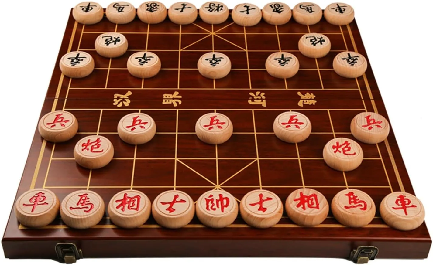 Strategy Game for 2 Players for Teens Adults Family(Size:5.8cm/2.3in) Chinese Chess Game Set with Foldable vague brush combat halite parkway Board Portable Xiangqi Tabletop 