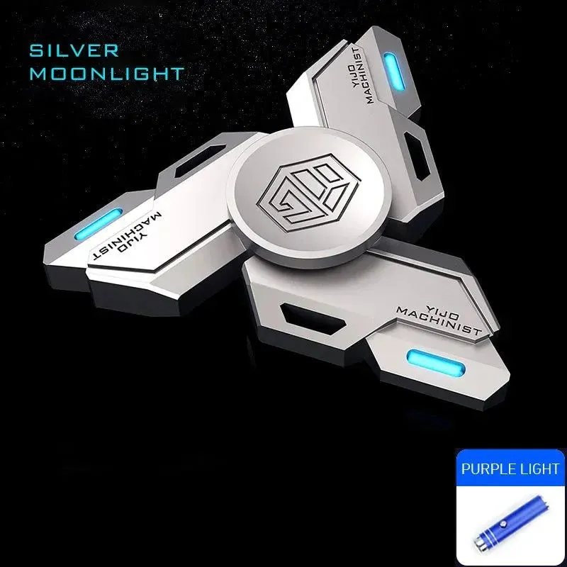 Stress Relief Toys Fingertip Gyro Luminous Metal Alloy Smart Fidget Spinner Desk Hand EDC for Adults Children Christmas Gifts