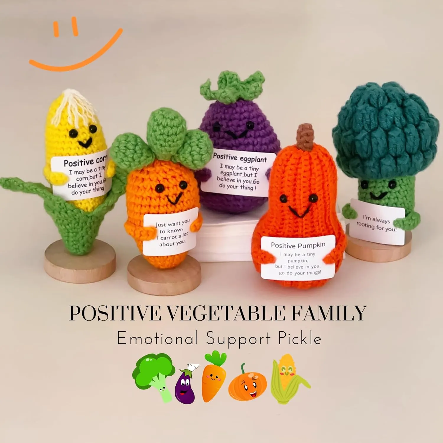 Stuffed Animals for Emotional Support, Cute Office chondritic tremendous platelet hoof vest and Desk Decor for Women Graduation Gifts for Students, Teachers or Friends, Positive Potato Handmade Crochet Plush - Soft 