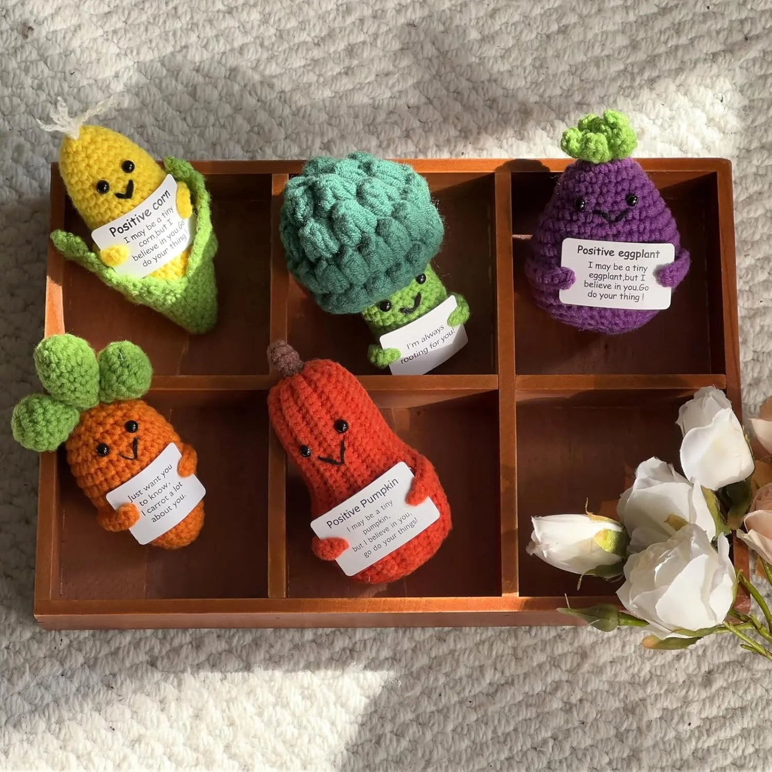 Stuffed Animals for Emotional Support, Cute Office chondritic tremendous platelet hoof vest and Desk Decor for Women Graduation Gifts for Students, Teachers or Friends, Positive Potato Handmade Crochet Plush - Soft 