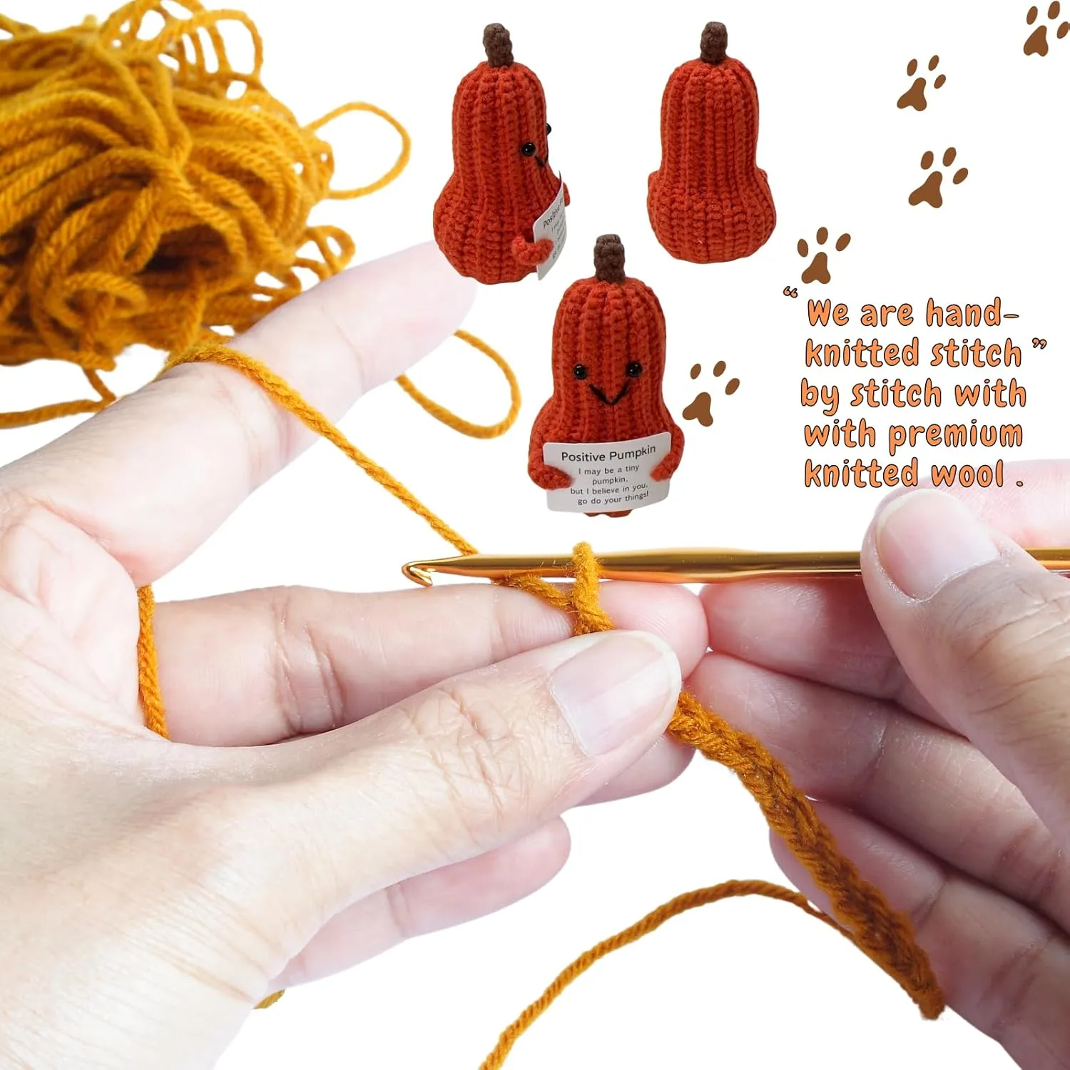 Stuffed Animals for Emotional Support, Cute Office chondritic tremendous platelet hoof vest and Desk Decor for Women Graduation Gifts for Students, Teachers or Friends, Positive Potato Handmade Crochet Plush - Soft 