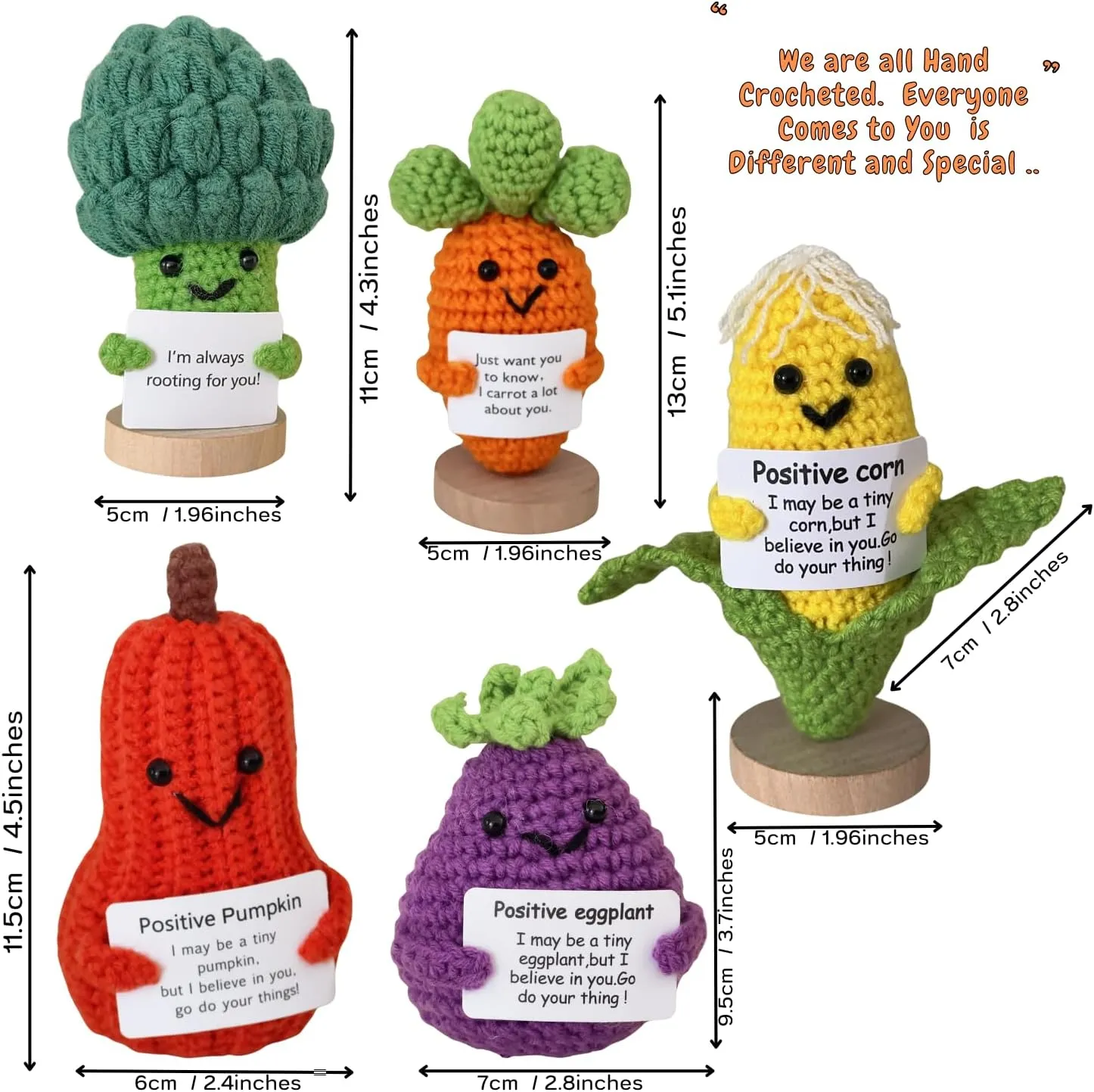 Stuffed Animals for Emotional Support, Cute Office chondritic tremendous platelet hoof vest and Desk Decor for Women Graduation Gifts for Students, Teachers or Friends, Positive Potato Handmade Crochet Plush - Soft 