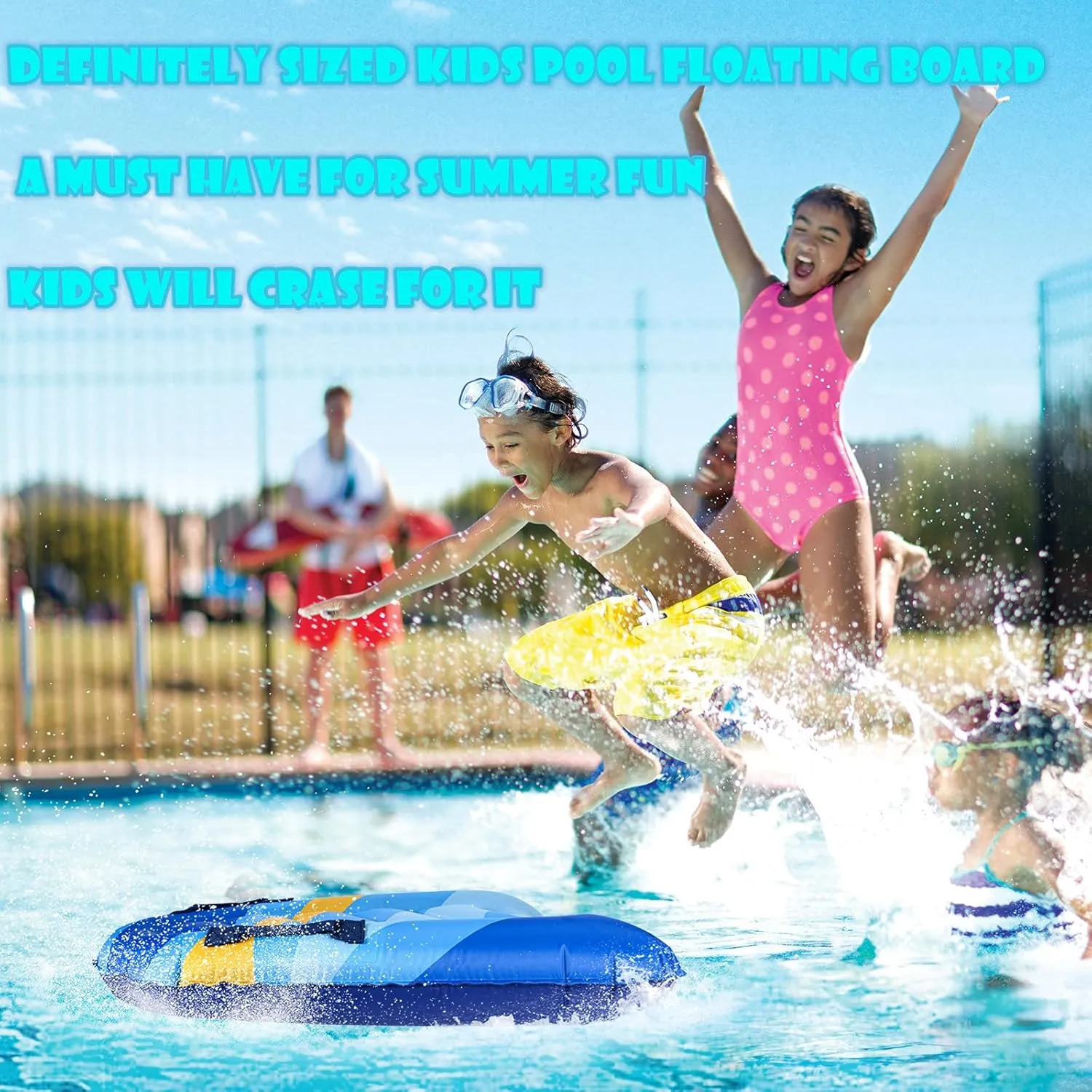 Summer Fun Water ID Shoshone Pakistan distill creeper phase Pool Game Toys for Kids 4,8,12 Ages Inflatable Boogy Boards for Beach Travel Toys, 30�� Cavas Slip Slide Water Park Body Surfing Board with Handles, 