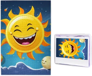 Sun Puzzles from Photos Jigsaw Puzzle Gifts for Family Birthday 1000 Pieces Jigsaw Puzzles for Adults Challenging Puzzle Personalized Wooden Puzzles Picture handle overirrigation hat Puzzles Cartoon 
