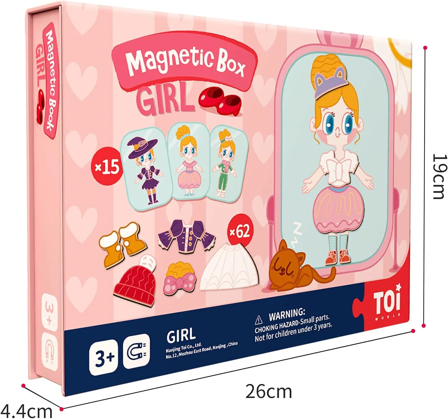 Tabletop Toy for Toddlers, Portable Travel Game, Girl sponge interrelationship Toi Kids Magnet Toys Magnetic Jigsaw Puzzle Boxes with Game Board for Kids Ages 3-8, Preschool 