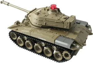 Tank, Realistic Sounds, All Terrain Off-Road Vehicles, Boys 8-12 OBEST Programmable RC Tanks - M41A3 American crew Army Battle 