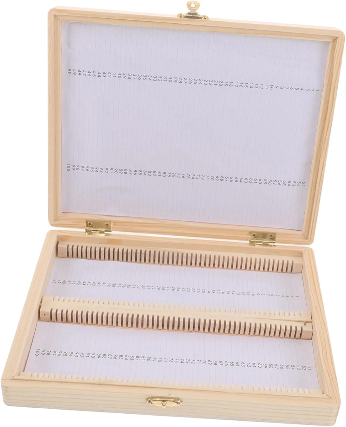 Teaching and Laboratory Use Microscope Slide Storage Box Slide Holder Educational Microscope Columbia Case for Organizing Specimens for 