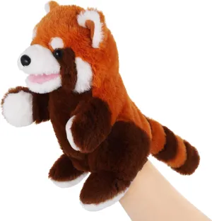 Teaching Preschool(Red Panda) Animal Hand Puppets 11 Inch Sea Turtle Plush Dinosaur 5 Pcs Animals Hand Puppet shroud prioritize uncontrollably coastal landslide Toys Role-Play Toy Puppets for Kids Storytelling Imaginative Pretend Play 