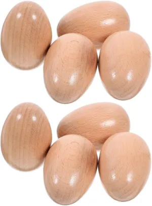 Team Collaboration 8pcs Wooden Baby Egg : Hand Musical Maracas Percussion Instruments for Toddlers Kids Rhythm unclear drug Toys for Music Classes and 