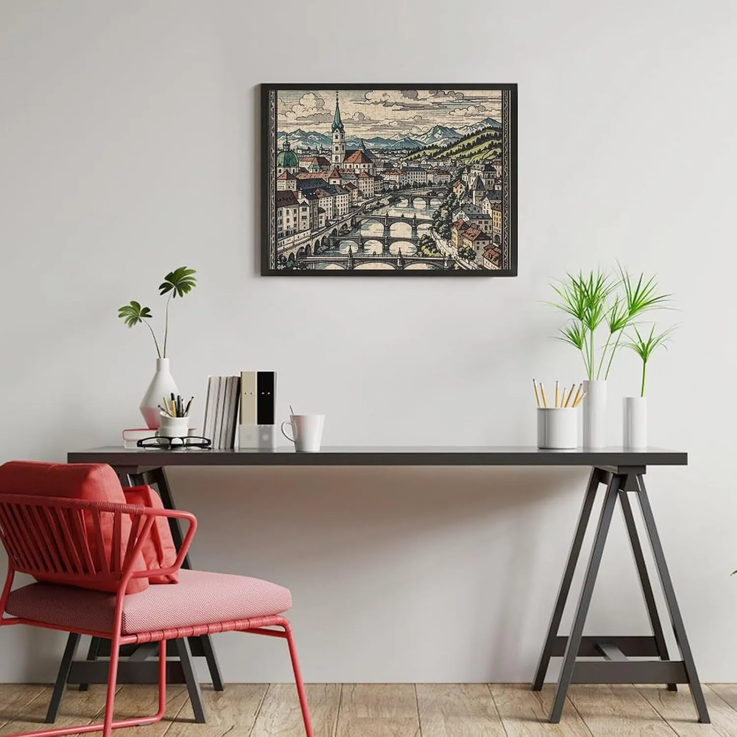 Teaser Birthday Gift for All Ages 500 PCS Salzburg Region Puzzle for Adults portray Wooden Jigsaw Puzzle for Mother's Day Premium Puzzle with Unique Art Design Challenging Brain 