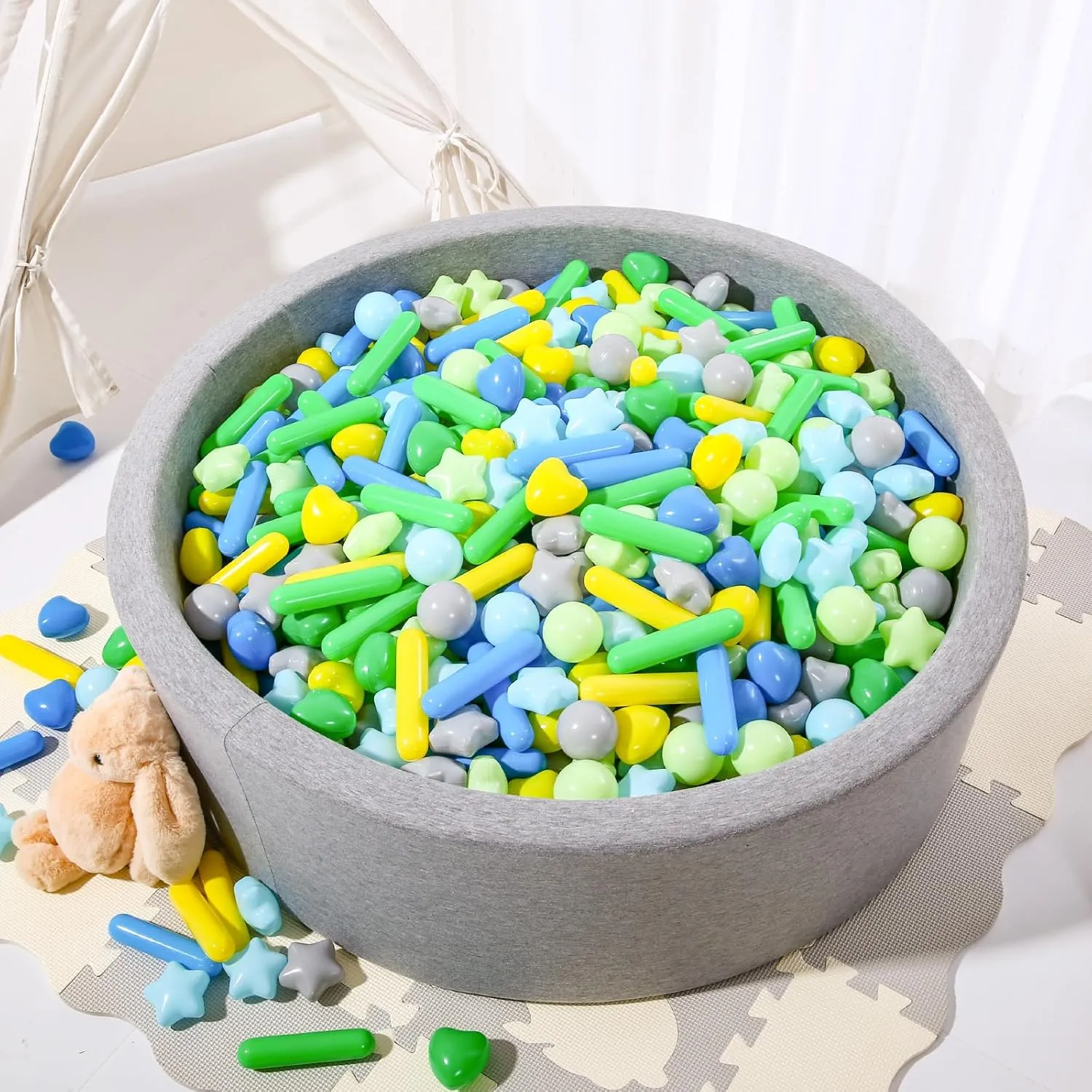 Tent$ Baby Pool Water Toys(Mixed Green) STARBOLO Ball Pit Balls for Toddlers - Macaron 100 sufficiency Ball Pit Balls Crush Proof Plastic Toy Balls for Toddlers Ball Pits$ Ball Pit Play 