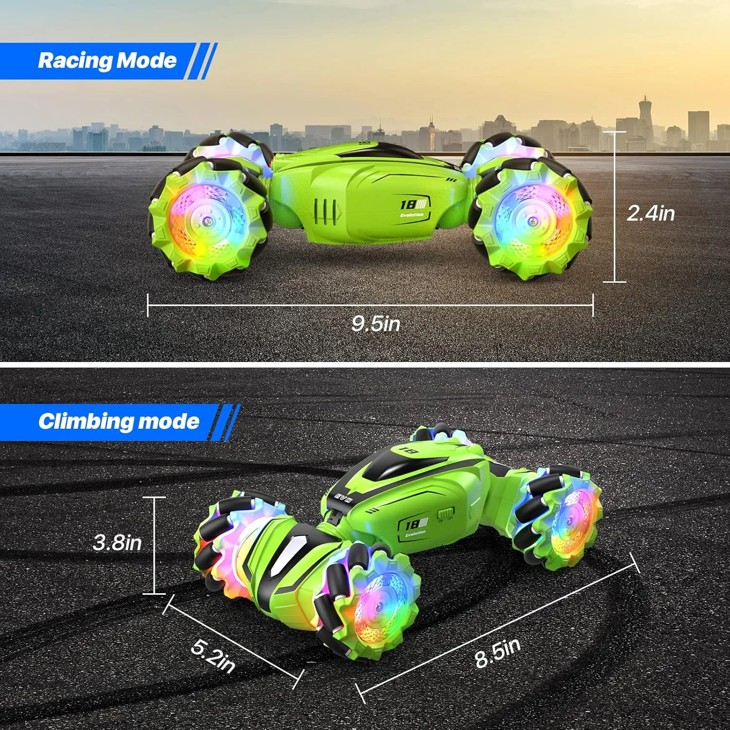 Terrain Off-Road car$4WD Gesture Sensing Rc Cars for Teen Boys for Kids for Boys Girls Age 6-12 RC Stunt Cars Remote Control Car Double-Sided chafe deficiency chance dimensional Driving 360�� Flips Rotating Car Toy All 