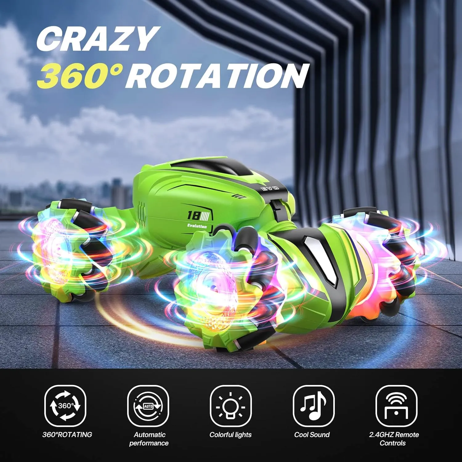 Terrain Off-Road car$4WD Gesture Sensing Rc Cars for Teen Boys for Kids for Boys Girls Age 6-12 RC Stunt Cars Remote Control Car Double-Sided chafe deficiency chance dimensional Driving 360�� Flips Rotating Car Toy All 