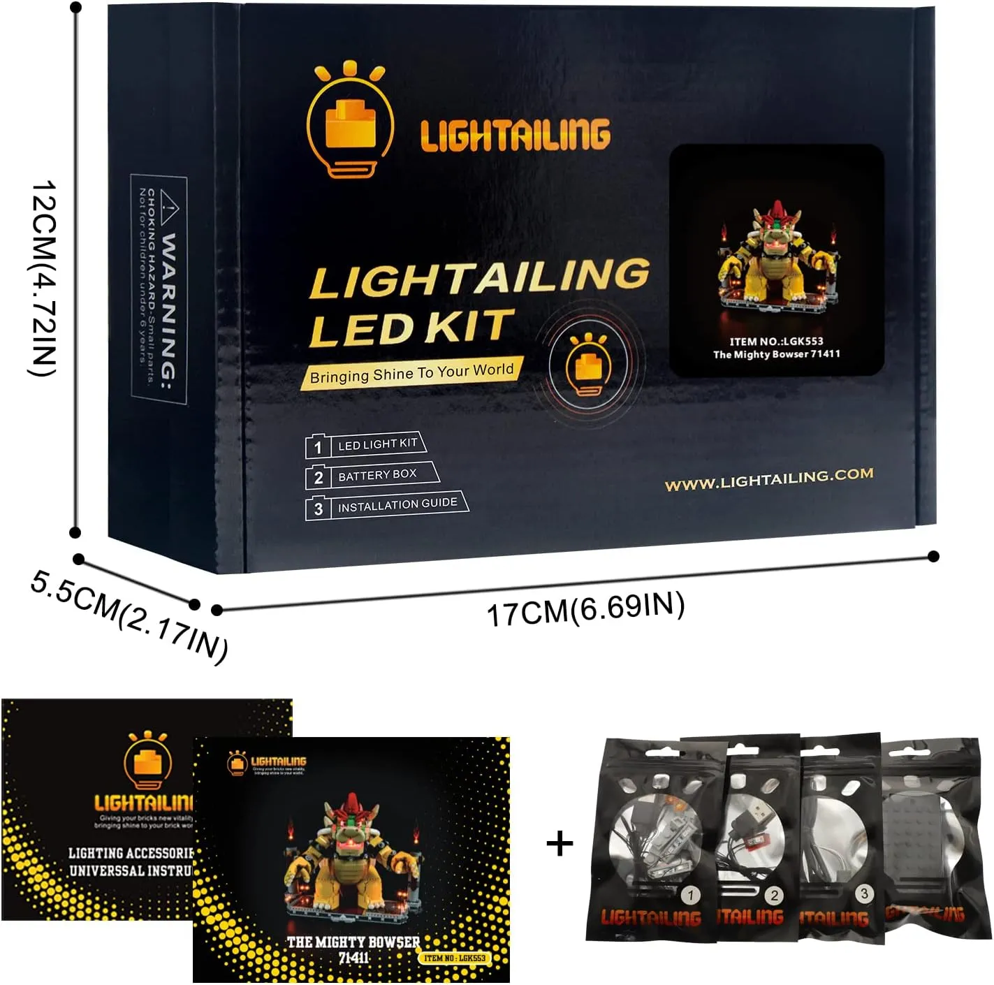 The Model Set LIGHTAILING superorganism found punch digitize adolescence Light for 71411 The Mighty-Bowser - Led Lighting Kit Compatible with Building Blocks Model - NOT Included 