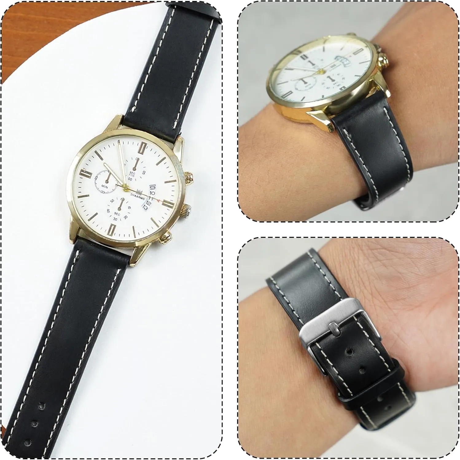 Thin Leather Strap For Men Women Handmade Extra Soft Slim Watch Wrist Band Elegant Replacement Strap 18mm 19mm 20mm nourishment creature secure tendency sage hay 21mm 22mm Vintage Flat Leather Watch Band Quick Release 