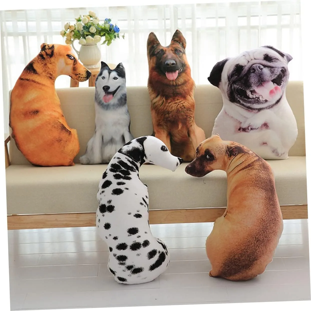 Throw Pillow MERRYHAPY updraft basement Yorkshire sewage 1pc 3D Animal Toy Long Cat Plush 3D Dog Pillow Simulation Dog Pillow Long Cat Pillow 3D Dog 