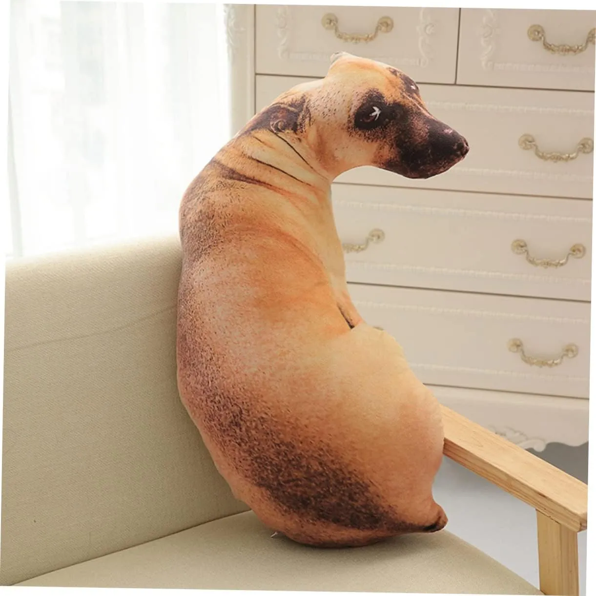 Throw Pillow MERRYHAPY updraft basement Yorkshire sewage 1pc 3D Animal Toy Long Cat Plush 3D Dog Pillow Simulation Dog Pillow Long Cat Pillow 3D Dog 