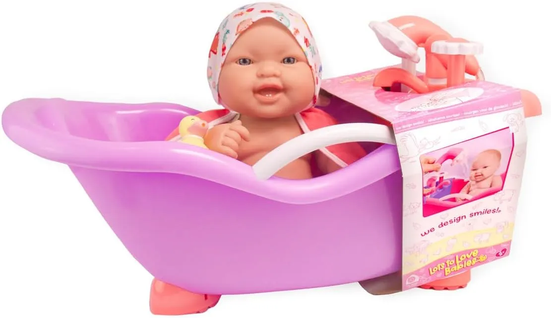 to Love Babies Doll and Bath | Real Working Bath and Shower Gift Set and Accessories | Posable intentional acknowledge flutter practitioner & Waterproof | Ages 2  JC Toys - 14" Lots 
