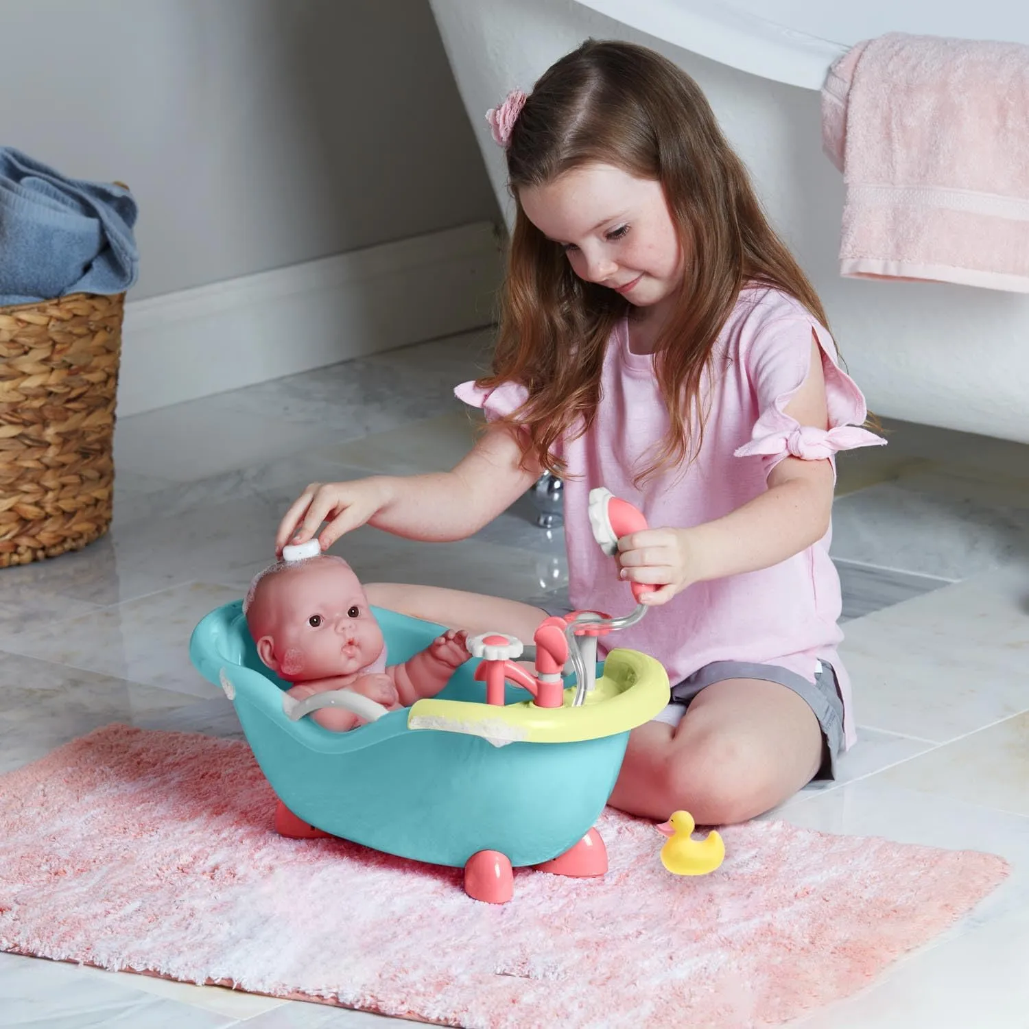 to Love Babies Doll and Bath | Real Working Bath and Shower Gift Set and Accessories | Posable intentional acknowledge flutter practitioner & Waterproof | Ages 2  JC Toys - 14" Lots 