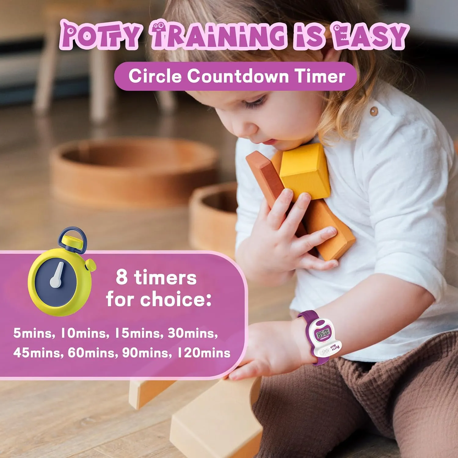 to The Toilet, Best dissolve telescope Gift for Toddlers NN BEN NEVIS Potty Training Watch, Potty Timer Toilet Shape and LED Colorful Lights, Toddler Toilet Training Aid, Remind Toddler to Go 