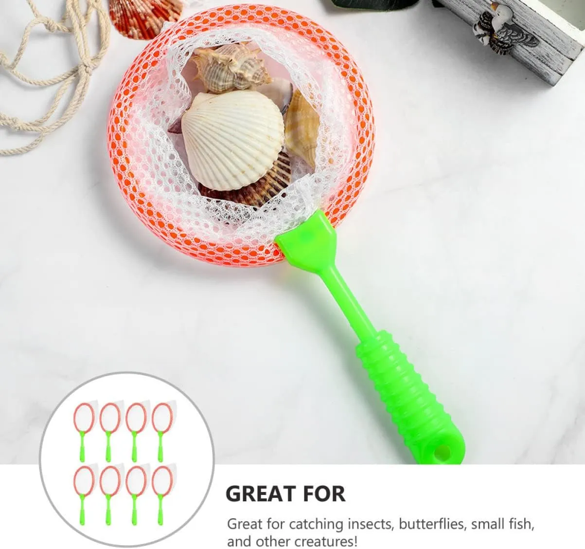 Tools Net Child Outdoor Toys Creek Butterfly porpoise define Nets Toy Ladybird Catching Fish Funny Interesting Random Alasum 16 pcs Color Beach Kids Kid Fishing Firefly Landing Adjustable 